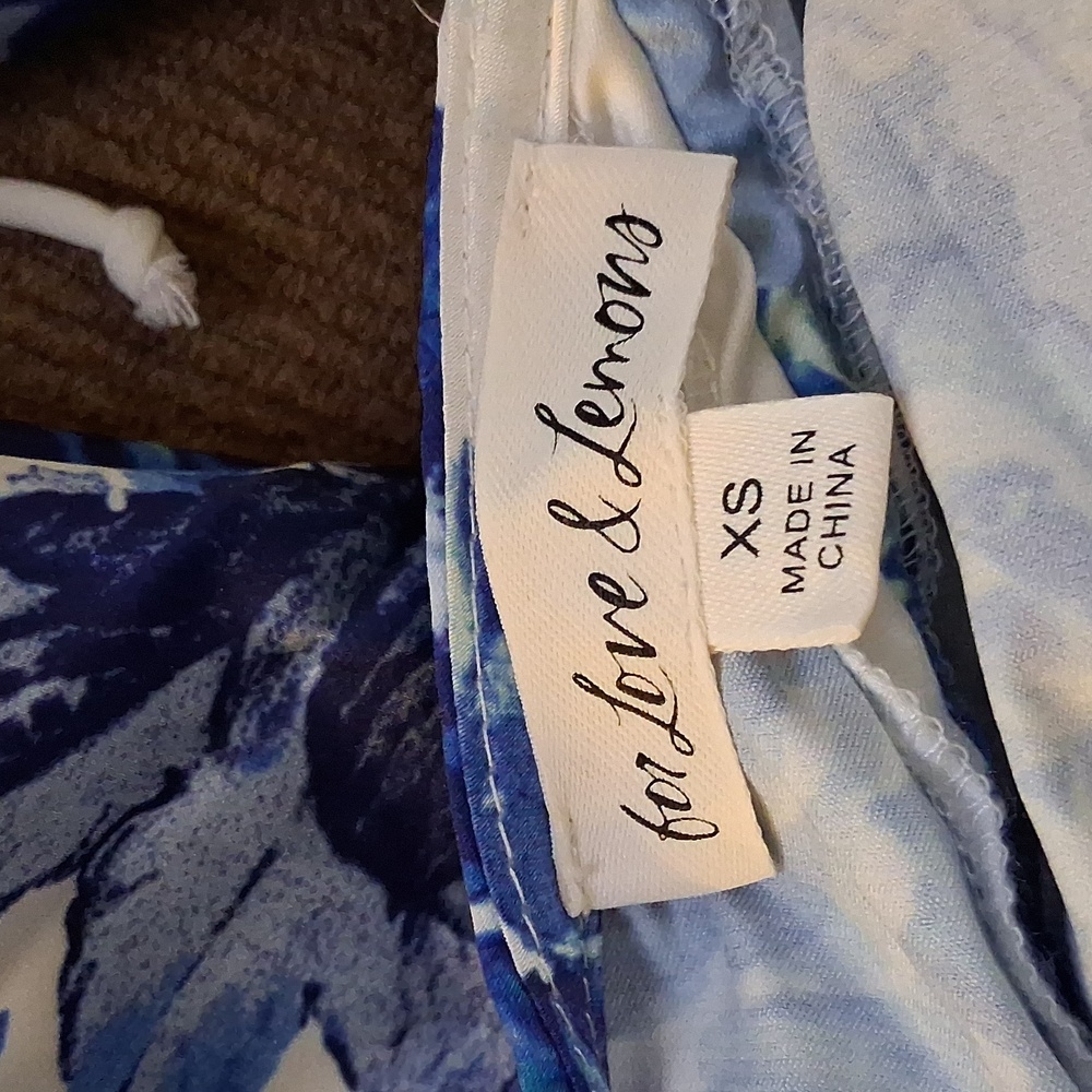 For Love And Lemons Blue and White Floral Dress - Picture 9 of 12